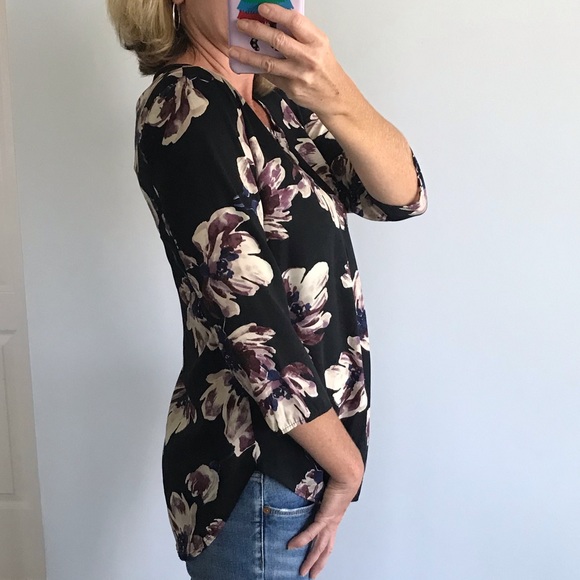 Black Floral Top - Picture 5 of 7